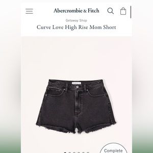 Black Abercrombie hi rise mom shorts size 26